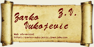 Žarko Vukojević vizit kartica